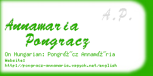 annamaria pongracz business card